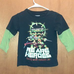Teenage Mutant Ninja Turrtles Long Sleeve Tee Size 5 Boys